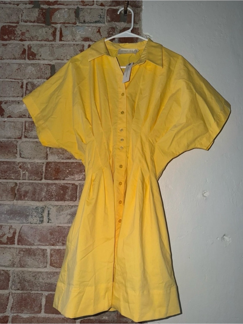 NWT Anthropologie Exquise Tobie Shirt Dress | Size M | Yellow